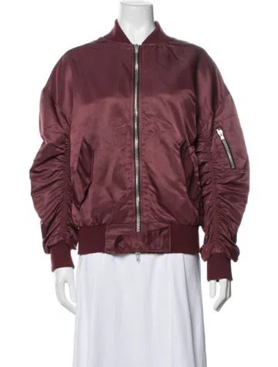 Pre-owned Fear Of God 2015-2016 Fourth Collection Bomber Jacket In Burgundy