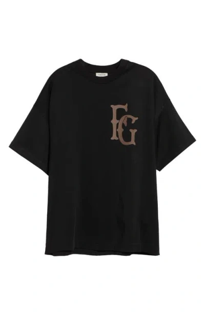 Fear Of God Number 43 Graphic Short Sleeve T-shirt In Black