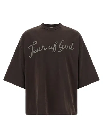Fear Of God 43 Logo-print Cotton T-shirt In Brown