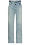 Fear Of God Five-pocket Raw Hem Straight Leg Jeans In Indigo 2