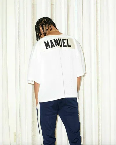 Pre-owned Fear Of God $595+  Crop Top Manuel Jersey Fifth T Shirt S/m L/xl In White