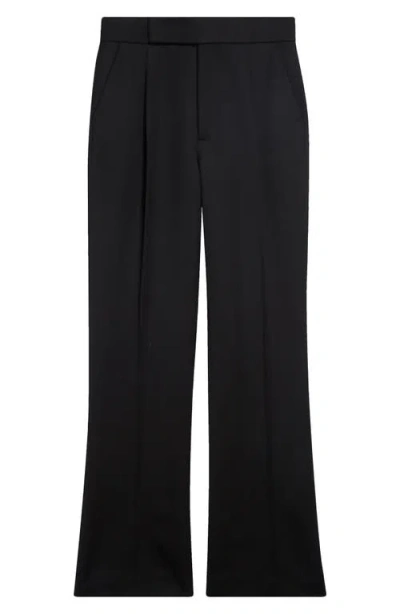 Fear Of God 70s Pleated Virgin Wool Satin Trousers In Black