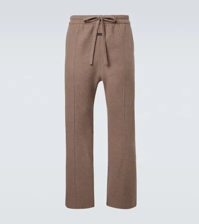 Fear Of God '70s Wool And Cashmere Bootcut Pants In Brown