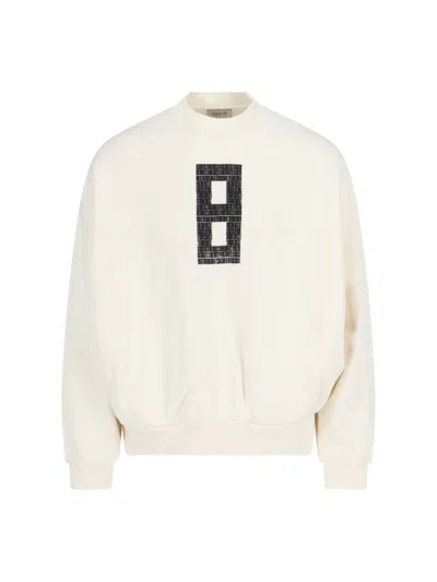 Fear Of God 8 Crewneck Sweatshirt In Cream Cotton
