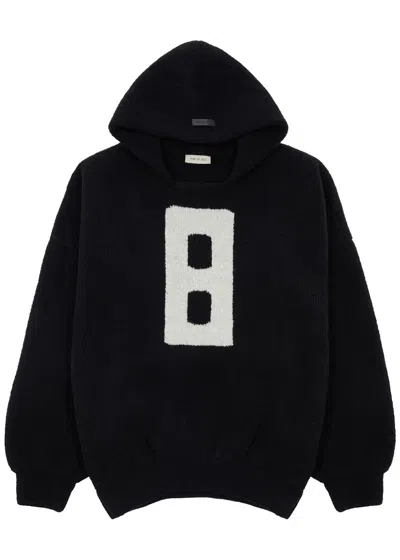Fear Of God 8 Hooded Bouclé Wool-blend Sweatshirt In Black