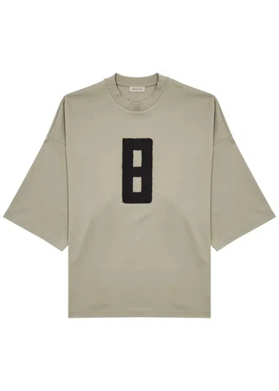 Fear Of God 8 Milano Embroidered Jersey T-shirt In Grey