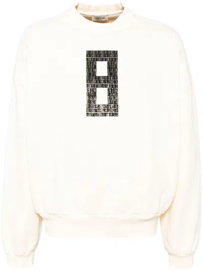 Fear Of God 8 Print Sweatshirt In Neutrals