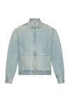 Fear Of God Denim Trucker Casual Jackets And Parka Blue In Light Indigo