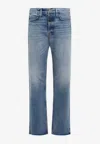 Fear Of God Relaxed Straight Leg Denim Trousers In Blue