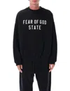 Fear Of God 90's Fit Fleece Crewneck Sweatshirt In Black