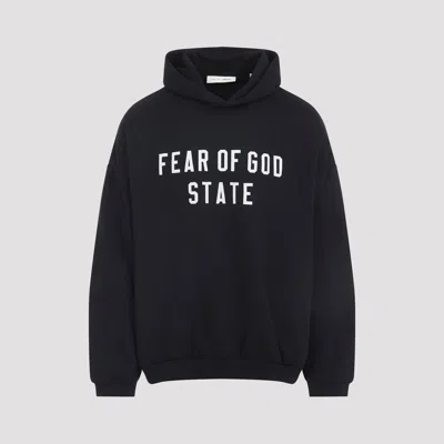 Fear Of God 90s Fit Fleece Hoodie In Black