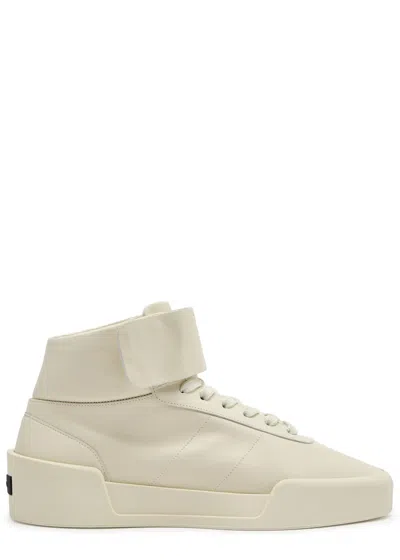 Fear Of God Aerobic High Leather High-top Sneakers In Cream