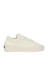 Fear Of God Man Sneakers Ivory Size 7 Leather In Aerobic Low Nubuck Cream
