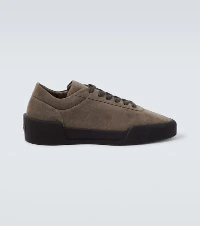 Fear Of God Aerobic Low Suede Sneakers In Brown