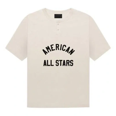 Fear Of God All Star Henley Tee 'cream Heather' In Neutral