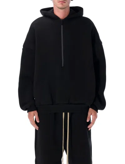 Fear Of God Athletic Halfzip Hoodie In Black