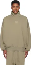 Fear Of God Athletics Gray Adidas Originals Edition Heavy Fleece Turtleneck In Clay