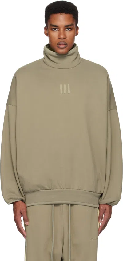 Fear Of God Athletics Gray Adidas Originals Edition Heavy Fleece Turtleneck In Clay
