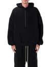 Fear Of God Athletics Half-zip Hoodie In Black