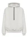Fear Of God Grey Sweatshirt With Hood And Dropped Shoulders In Cotton Blend Man In White