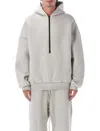 Fear Of God Relaxed Fit Grey Sweatshirt With Zip-up Front In Neutral