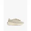 Fear Of God Athletics Mens Sesame Los Angeles Rubberised-branding Suede Trainers In Sesame