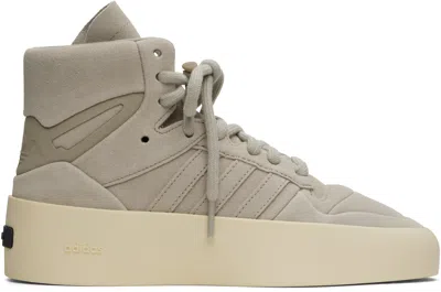 Fear Of God Athletics Taupe Adidas Originals Edition 86 Hi Sneakers In Sesame