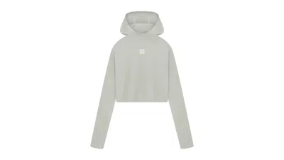 Pre-owned Fear Of God Athletics Women's Base Layer Crop Hoodie In Sesame In Brown