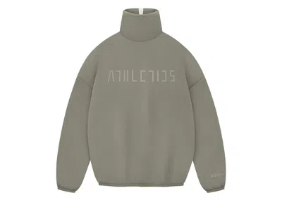 Pre-owned Fear Of God Athletics Women's Suede Fleece Mock Neck In Clay