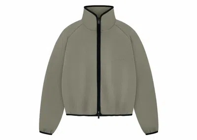 Pre-owned Fear Of God Athletics Women's Suede Fleece Track Jacket In Clay