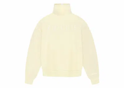 Pre-owned Fear Of God Athletics Women's Tricot Mock Neck In Pale Yellow