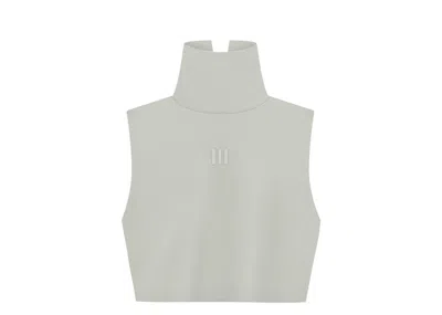 Pre-owned Fear Of God Athletics Womens High Neck Crop Top In Sesame