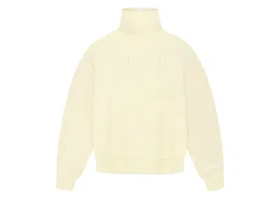 Pre-owned Fear Of God Athletics Womens Tricot Mock Neck In Pale Yellow