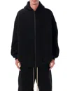 Fear Of God Cotton Nylon Zip-up Hoodie In Black