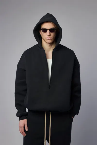 Fear Of God Atletic Halfzip Hoodie In Black