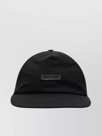 Fear Of God Baseball Cap Nylon Curved Brim In Black