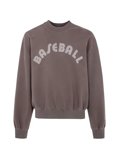 Fear Of God Baseball Lettering-print Sweater In Blue