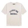 Fear Of God Baseball Tee 'cream Heather Navy' In Neutral