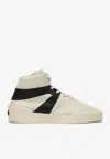 Fear Of God Basketball Leather High-top Sneakers In Cream