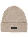 Fear Of God Cashmere Beanie With Fold-over Cuff In Beige