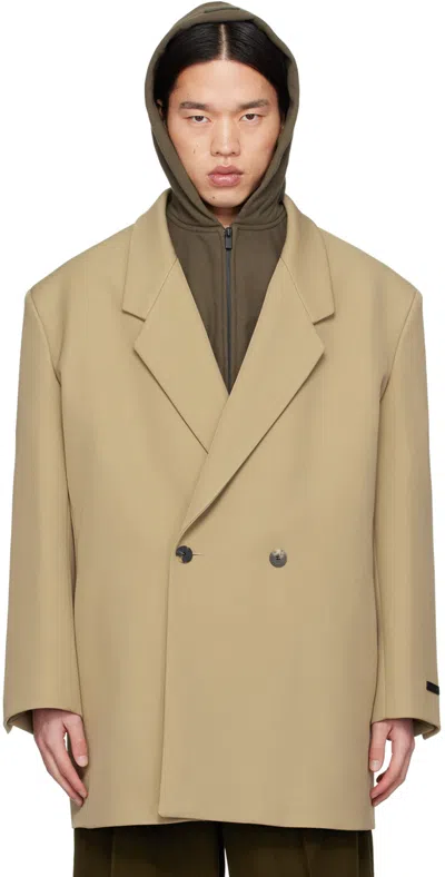 Fear Of God California Double-breasted Blazer In Brown