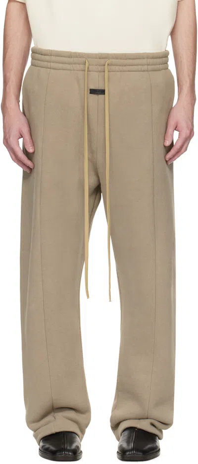 Fear Of God Beige Cotton Cashmere Fleece Relaxed Sweatpants In Dusty Beige