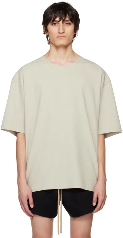 Fear Of God Beige Double-layered T-shirt In Cement