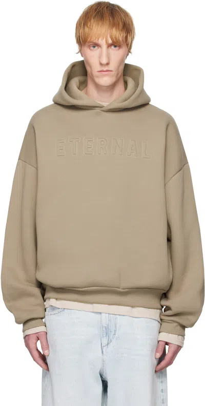 Fear Of God Beige 'eternal' Hoodie In Brown