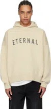 Fear Of God Brushed Cotton Eternal Sweatshirt With Embossed Print In Heather Beige