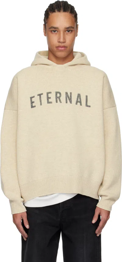 FEAR OF GOD BEIGE 'ETERNAL' MERINO KNIT HOODIE
