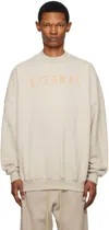 Fear Of God Brushed Cotton Eternal Sweatshirt With Embossed Print In Cement