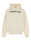 Fear Of God Beige Hoodie With Logo Lettering On The Front In Beige