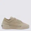 Fear Of God Suede Sneakers With Rubber Sole And Round Toe In Neutral