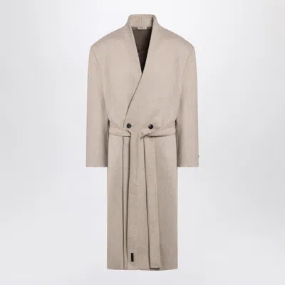 FEAR OF GOD FEAR OF GOD BEIGE MÉLANGE DOUBLE-BREASTED COAT